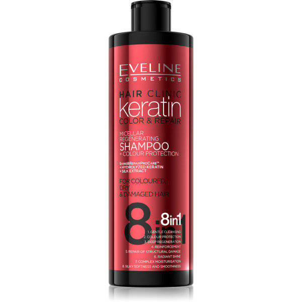 Eveline Keratin Color & Repair Shampoo and Protection 400ml | \ Hair \ Shampoos